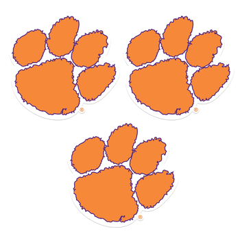 Clemson Tigers Auto Decal 3 Pack