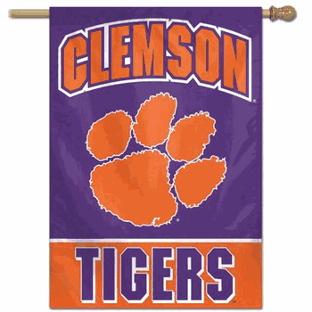 Clemson Tigers Banner 28x40 Vertical Alternate Design