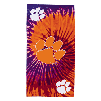 NCAA Clemson Tigers Pyschedelic Beach Towel