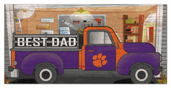Clemson Tigers Best Dad Truck 6x12 Sign