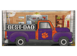 Clemson Tigers Best Dad Truck 6x12 Sign