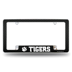 Clemson Tigers Black 12" x 6" Chrome All Over Automotive License Plate Frame