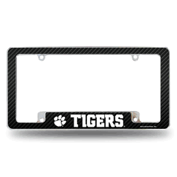 Clemson Tigers Black 12" x 6" Chrome All Over Automotive License Plate Frame for Car/Truck/SUV