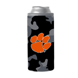 Clemson Tigers Black Camo 12oz Slim Can Coolie