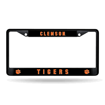 Clemson Tigers  Black Chrome Frame with Plastic Inserts 12
