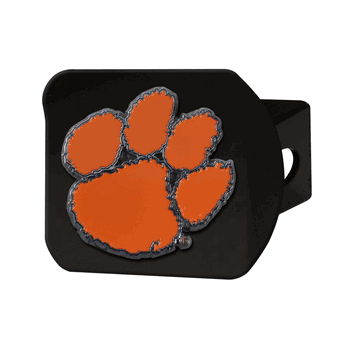 Clemson Tigers Black Metal Hitch Cover - 3D Color Emblem