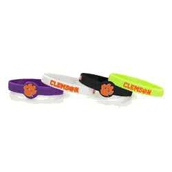Clemson Tigers Bracelets 4 Pack Silicone