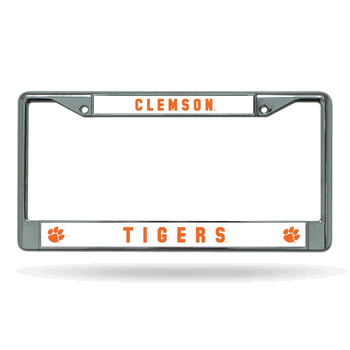 Clemson Tigers Standard Chrome Frame with Plastic Inserts 12