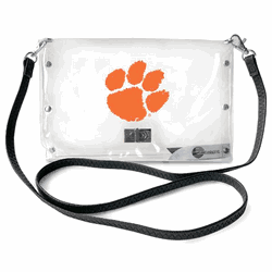 Clemson Tigers Clear Envelope Purse STRAP