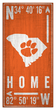 Clemson Tigers Coordinate 6x12 Sign