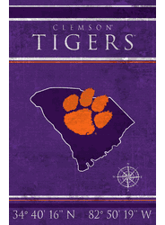 Clemson Tigers Coordinates 17x26