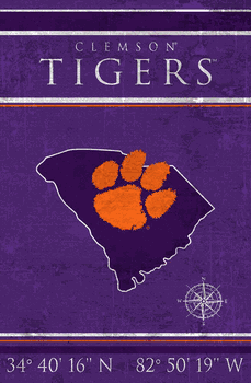 Clemson Tigers Coordinates 17x26