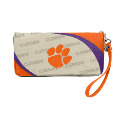 Clemson Tigers Curve Zip Organizer Wallet