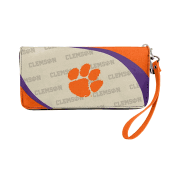 Clemson Tigers Curve Zip Organizer Wallet