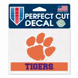 Clemson Tigers Decal 4.5x5.75 Perfect Cut Color