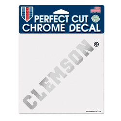 Clemson Tigers Decal 6x6 Perfect Cut Chrome
