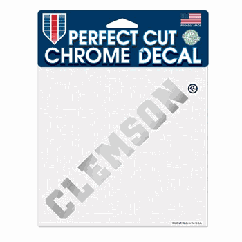 Clemson Tigers Decal 6x6 Perfect Cut Chrome