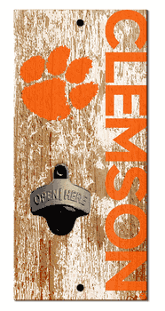 Clemson Tigers Distressed Bottle Opener