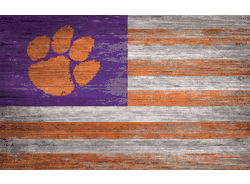 Clemson Tigers Distressed Flag 11x19