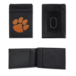Clemson Tigers  Embroidered Front Pocket Wallet - Slim/Light Weight