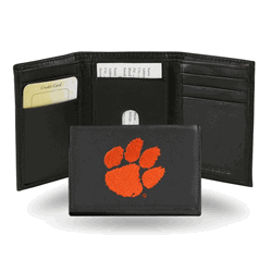 Clemson Tigers  Embroidered Tri-fold Wallet