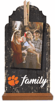 Clemson Tigers Family Clothespin 6x12