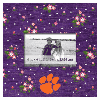 Clemson Tigers Floral 10x10 Frame