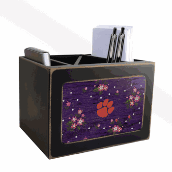 Clemson Tigers Floral Desktop Organizer