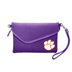 Clemson Tigers Fold Over Crossbody Pebble