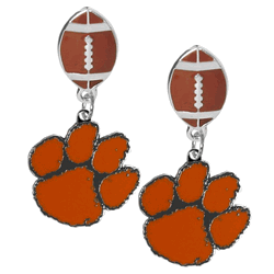 Clemson Tigers Football Stud Earrings