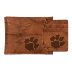 Clemson Tigers  Genuine Leather Slider Wallet