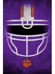 Clemson Tigers Ghost Helmet 17x26