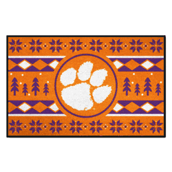 Clemson Tigers Holiday Sweater Starter Mat Accent Rug - 19in. x 30in.