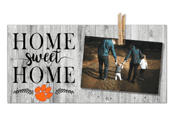 Clemson Tigers Home Sweet Home Clothespin 6x12