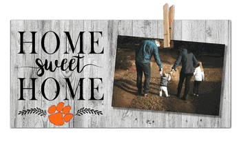 Clemson Tigers Home Sweet Home Clothespin 6x12
