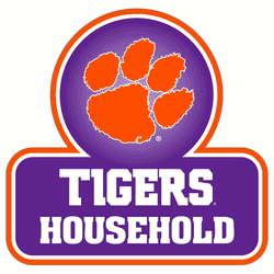 Clemson Tigers Household Auto Decal