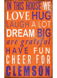 Clemson Tigers In This House Sign