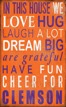 Clemson Tigers In This House Sign