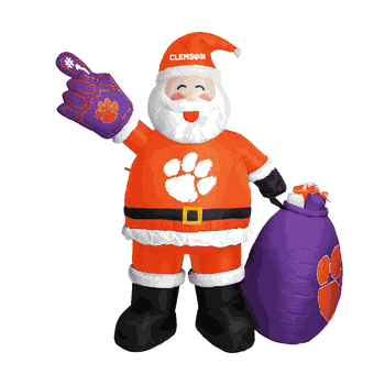 Clemson Tigers Inflatable Santa