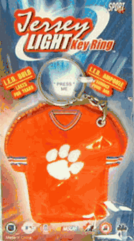 Clemson Tigers Keychain Jersey Keylight CO