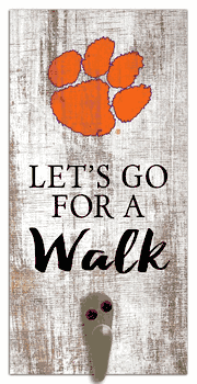 Clemson Tigers Leash Holder 6x12 Sign
