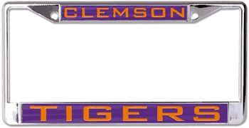Clemson Tigers License Plate Frame - Inlaid
