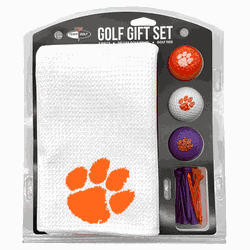Clemson Tigers Microfiber Towel Gift Set - 16 x 40 (White)