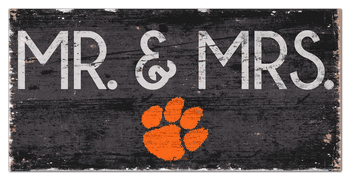 Clemson Tigers Mr & Mrs Sign