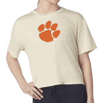 Clemson Tigers NCAA Kadi Turnout Tee Bone Medium