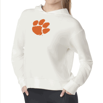 Clemson Tigers NCAA Kadi Waffle Hoodie Coconut Cream XL
