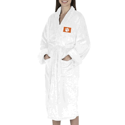 Clemson Tigers NCAA White Out Silk Touch Robe Small/Medium