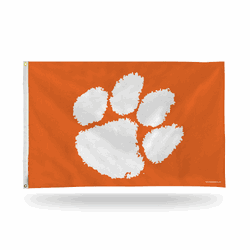 Clemson Tigers Banner Flag (Orange W/White Paw)