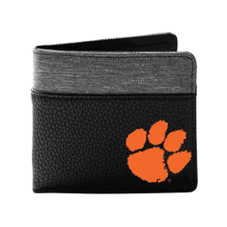 Clemson Tigers Pebble BiFold Wallet BLCK