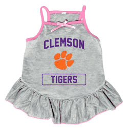 Clemson Tigers Pet Dress Grey Type Large